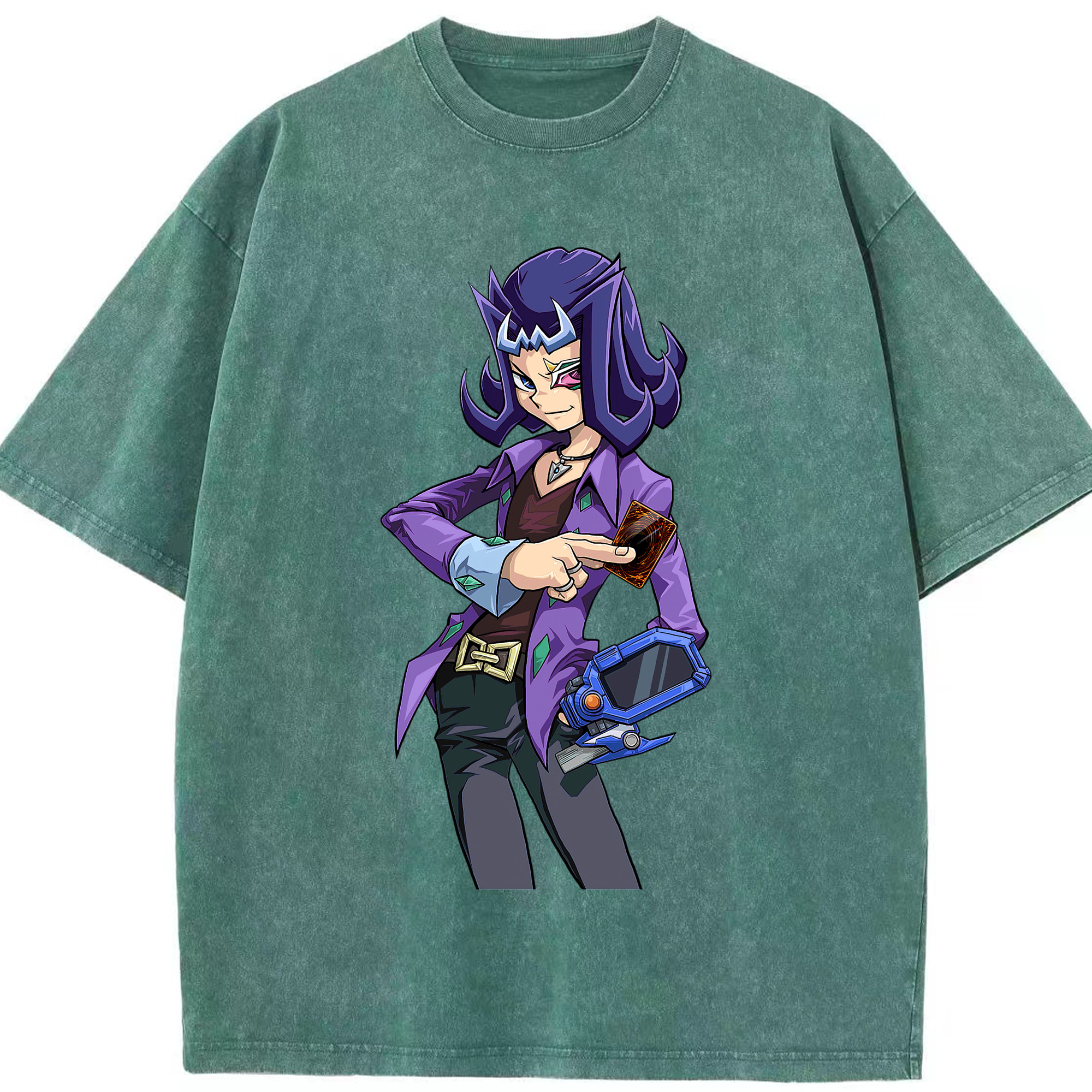 （画像用） 遊☆戯☆王 Yu-Gi-Oh! 綿100% ヴィンテージ風 半袖Tシャツ（フロントプリント）